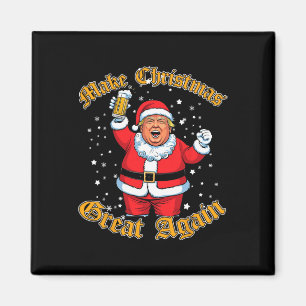 Funny Trump Drink Beer Make Christmas Great Again  Magnet