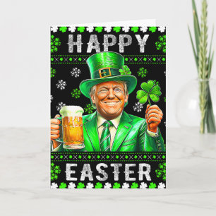 Funny Trump Easter Confused St Patricks Day Men Wo Card