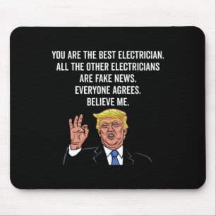 Funny Trump Electrician Lineman  Mouse Pad