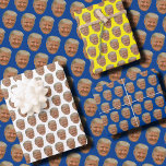 Funny Trump Face  Wrapping Paper Sheet<br><div class="desc">Funny Trump Face Wrapping Paper, Replace the face with your favourite photo (make sure to crop as much to the face as possible and use an app to remove the background) and personalise this funny Christmas Holiday Wrapping Paper with your kid, husband, or boyfriend on it! Also a fun and...</div>