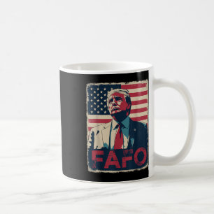 Funny Trump Fafo F Around Find Out Retro Us Flag Coffee Mug