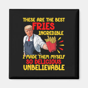 Funny Trump Fast Food Humor Fries Election 2024 Bu Magnet