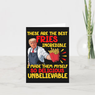 Funny Trump Fast Food Humour Fries Election 2024 B Card