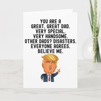Funny Trump Father Birthday Gift Card