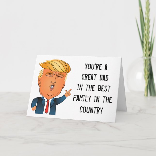 Funny Trump Father's Day Card "Smart Guy" (Front)