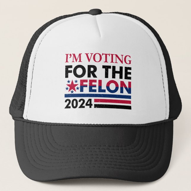 Funny Trump Felon  Trucker Hat (Front)