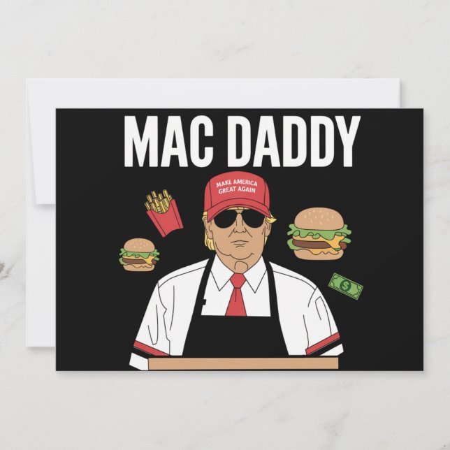 Funny Trump Fries Making Fries Mac Daddy Invitation (Front)