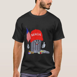 Funny Trump Garbage Can Cartoon Character American T-Shirt