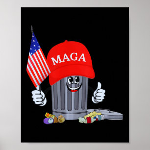 Funny Trump Garge Can Cartoon Character American F Poster