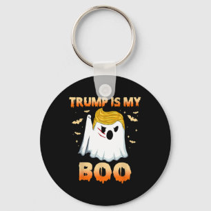 Funny Trump Ghost Halloween Trump Is My Boo Party Key Ring
