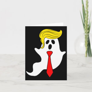 Funny Trump Ghost Trump Hair Halloween Donald Trum Card