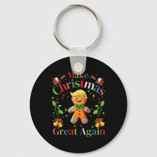 Funny Trump Gingerbread Man Make Christmas Great A Key Ring