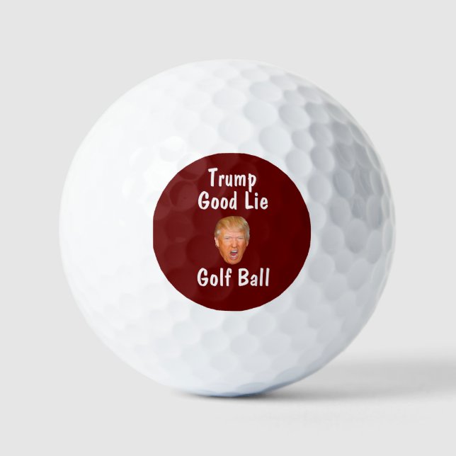 Funny Trump Good Lie Novelty Golf Balls (Front)