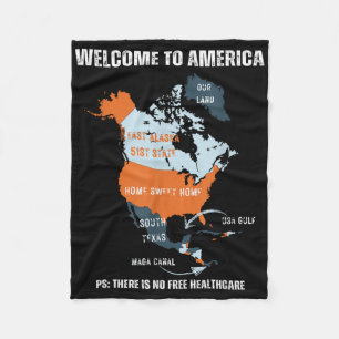 Funny Trump Greenland Panama Canal Canada Mexico G Fleece Blanket