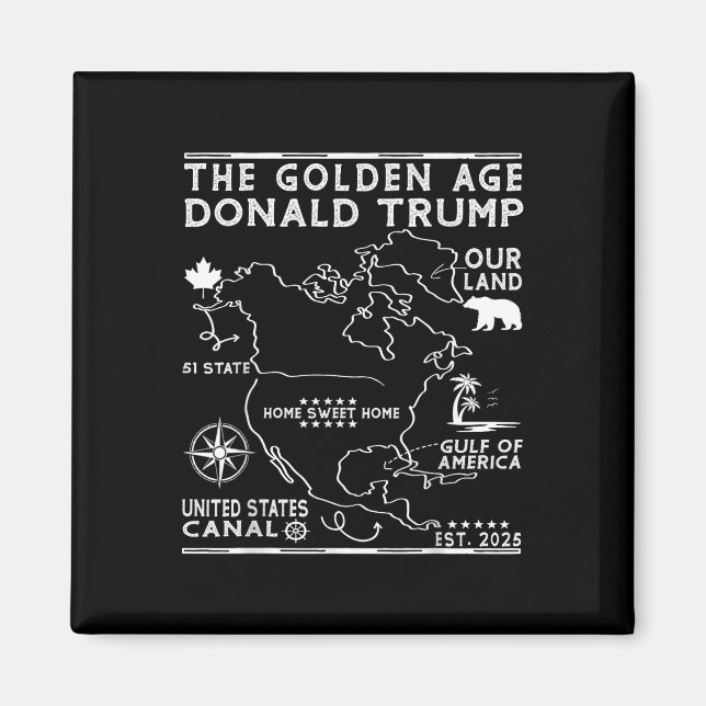Funny Trump Greenland Panama Canal Canada Mexico G Magnet (Front)
