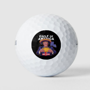 Funny Trump Gulf Of Us America 2025 Trump  Golf Balls
