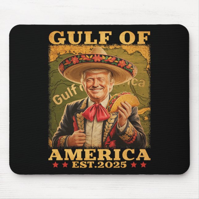 Funny Trump Gulf Of Us America 2025 Trump Merchand Mouse Pad (Front)