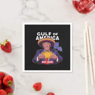 Funny Trump Gulf Of Us America 2025 Trump  Napkin