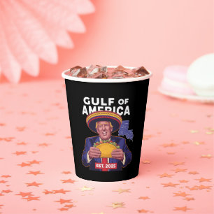 Funny Trump Gulf Of Us America 2025 Trump Paper Cups