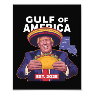 Funny Trump Gulf Of Us America 2025 Trump Photo Print