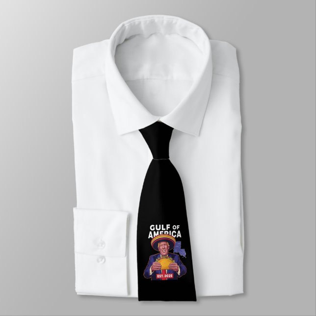 Funny Trump Gulf Of Us America 2025 Trump  Tie (Tied)