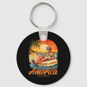 Funny Trump Gulf Of Us America Est 2025 Key Ring