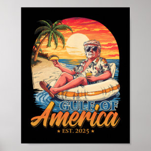 Funny Trump Gulf Of Us America Est 2025  Poster