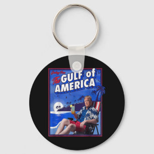 Funny Trump Gulf Of Us America Key Ring
