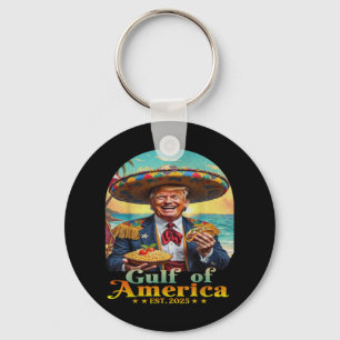 Funny Trump Gulf Of Us America Retro Est 2025 Gulf Key Ring