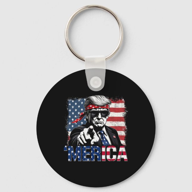 Funny Trump Gulf Of Us merica Trump Apparel  Key Ring (Front)