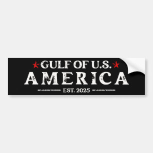 Funny Trump Gulf Of USA America 2025 4th Of July Bumper Sticker