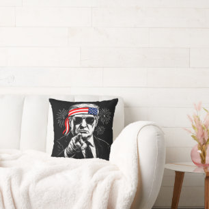 Funny Trump Gulf Of USA America 2025 4th Of July Cushion