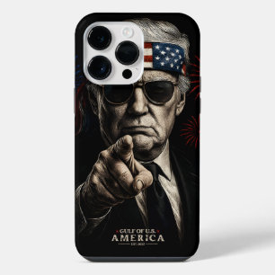 Funny Trump Gulf Of USA America 2025 4th Of July iPhone 14 Pro Max Case