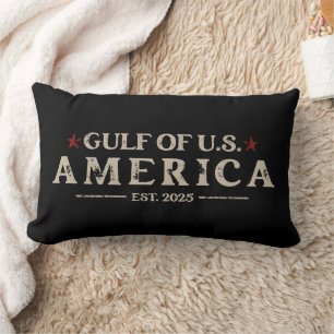 Funny Trump Gulf Of USA America 2025 4th Of July Lumbar Cushion