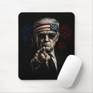 Funny Trump Gulf Of USA America 2025 4th Of July Mouse Pad