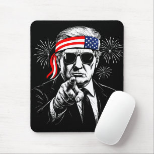 Funny Trump Gulf Of USA America 2025 4th Of July Mouse Pad