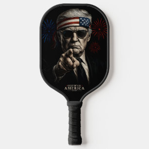 Funny Trump Gulf Of USA America 2025 4th Of July Pickleball Paddle