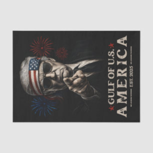 Funny Trump Gulf Of USA America 2025 4th Of July Tissue Paper