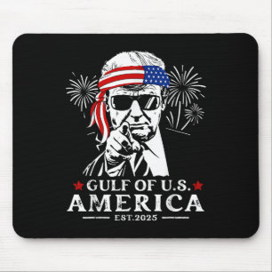 Funny Trump Gulf Of Usa America 2025 Happy 4th Of Mouse Pad