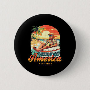 Funny Trump Gulf Of Usa America Est 2025  6 Cm Round Badge