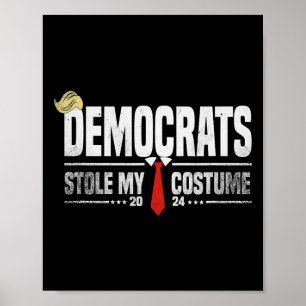 Funny Trump Halloween Costume Democrats Stole My C Poster