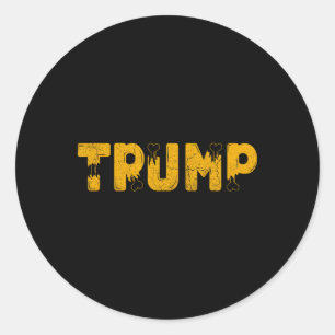 Funny Trump Halloween Spooky Trump Costume Men Wom Classic Round Sticker