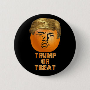 Funny Trump Halloween Trumpkin Pumpkin 6 Cm Round Badge