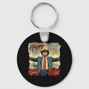 Funny Trump Happy 4th Of July Independence Day  Key Ring