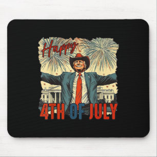 Funny Trump Happy 4th Of July Independence Day Mouse Pad