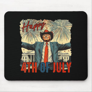 Funny Trump Happy 4th Of July Independence Day Mouse Pad