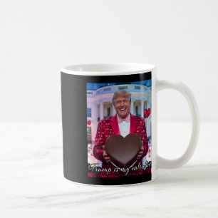 Funny Trump Hugging Chocolate Heart February 14th Coffee Mug