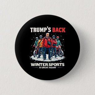 Funny Trump Ice Hockey Vintage Style Winter Sports 6 Cm Round Badge