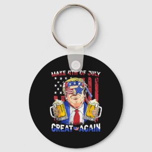 Funny Trump Independence Day Make 4th Of July Grea Key Ring