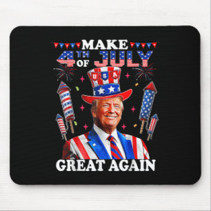 Funny Trump Independence Day Make 4th Of July Grea Mouse Pad